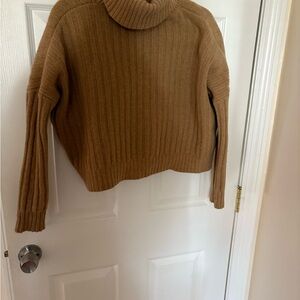 Ralph Lauren Shrunken Fit Cozy Tan Turtleneck Sweater